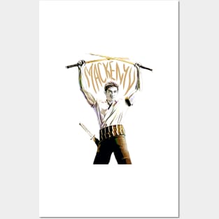 one piece zoro tv series Mackenyu graphic illustration design ironpalette Posters and Art